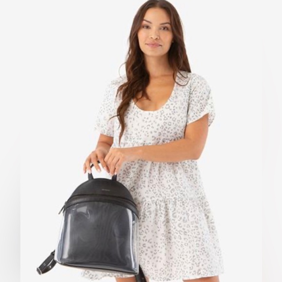 NWT Matt & Nat Aries Backpack in Clear & Black Cute Travel Trendy Indie Festival main image 8